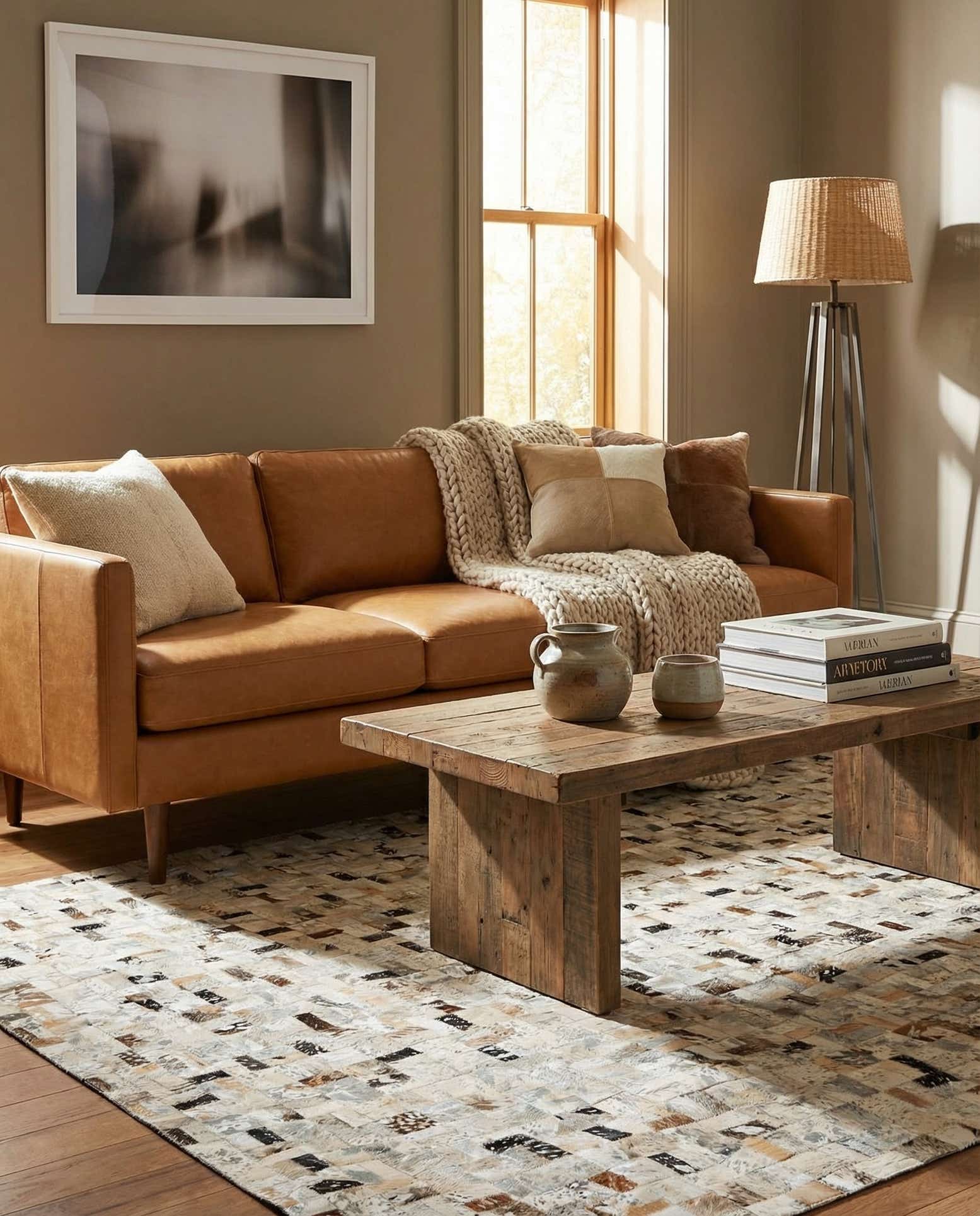 5' x 7' 6 Cowhide Stocks Rug