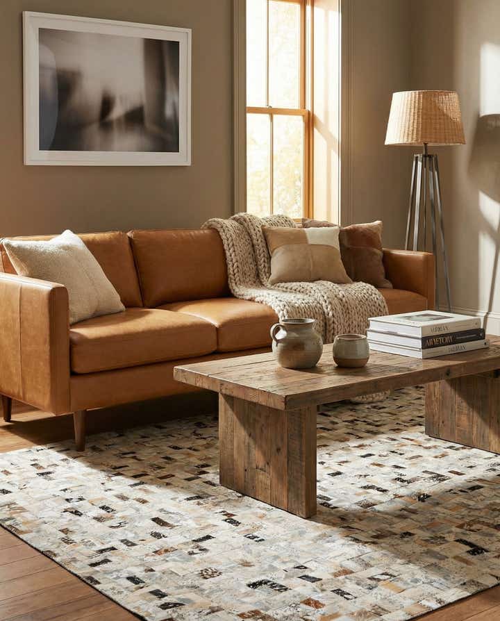 5' x 7' 6 Cowhide Stocks Rug