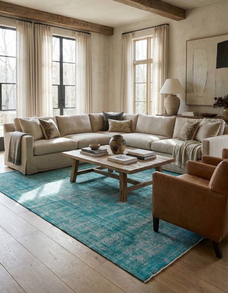 Detail image of 9' 6 x 12' 7  Hand Knotted Ultra Vintage Persian Wool Rug