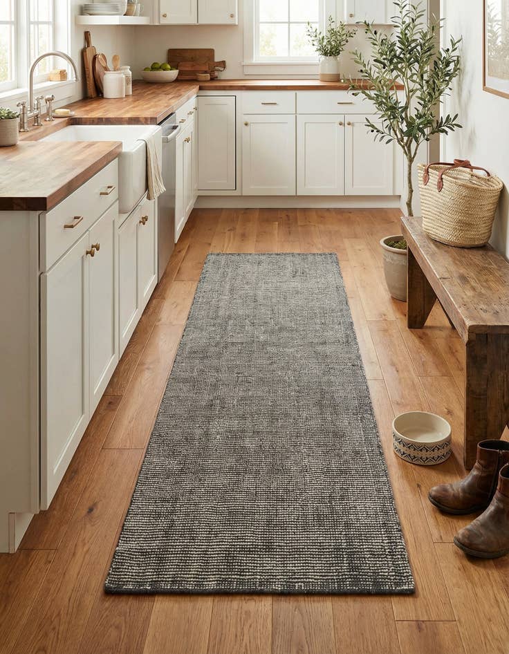 Detail image of  2' x 8'  Hand Woven Jill Zarin English Manor Farmhouse Wool Runner Rug