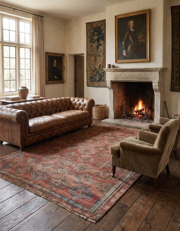 4' 6 x 8' Hand Knotted Ultra Vintage Persian Wool Rug
