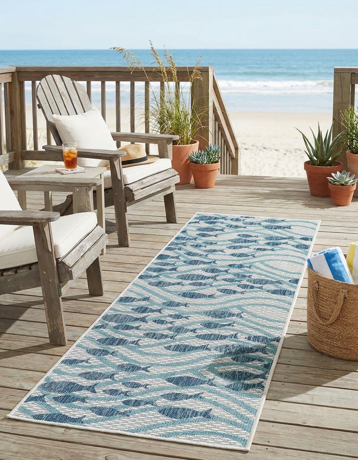 2' x 6' 1 Easy-Clean Coastal Indoor / Outdoo...