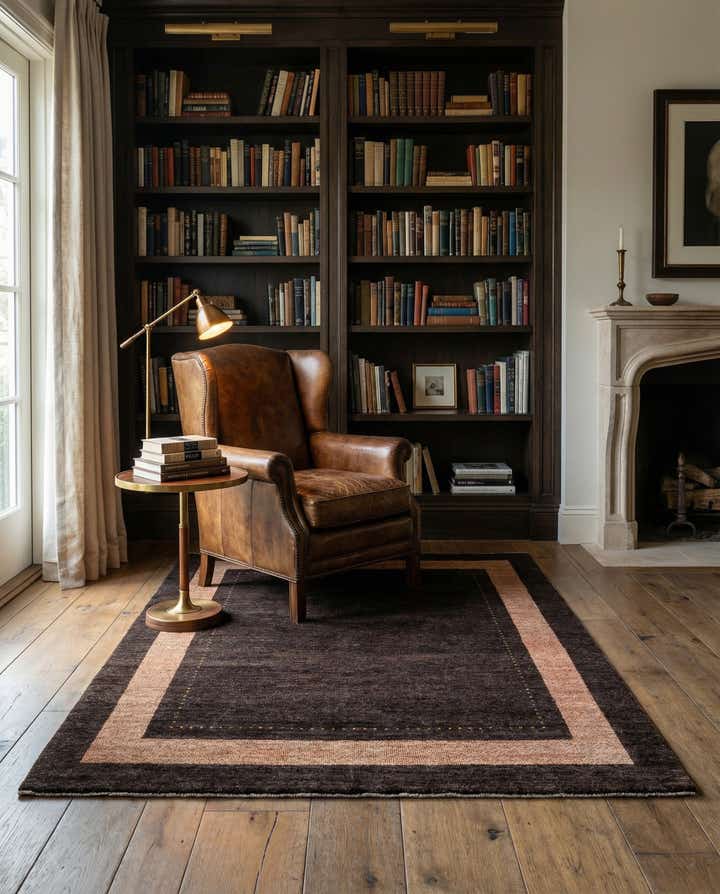 5' 1 x 6' 8 Hand Knotted Gabbeh Wool Rug