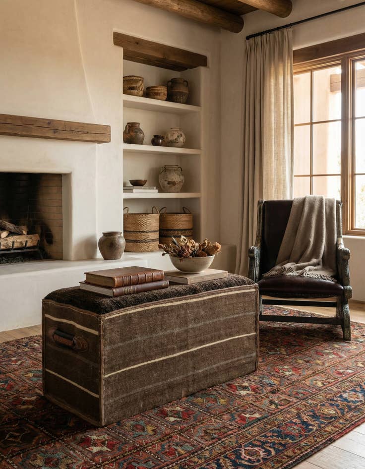 Detail image of 1' 6 x 3' 2  Hand Knotted Furniture Trunk