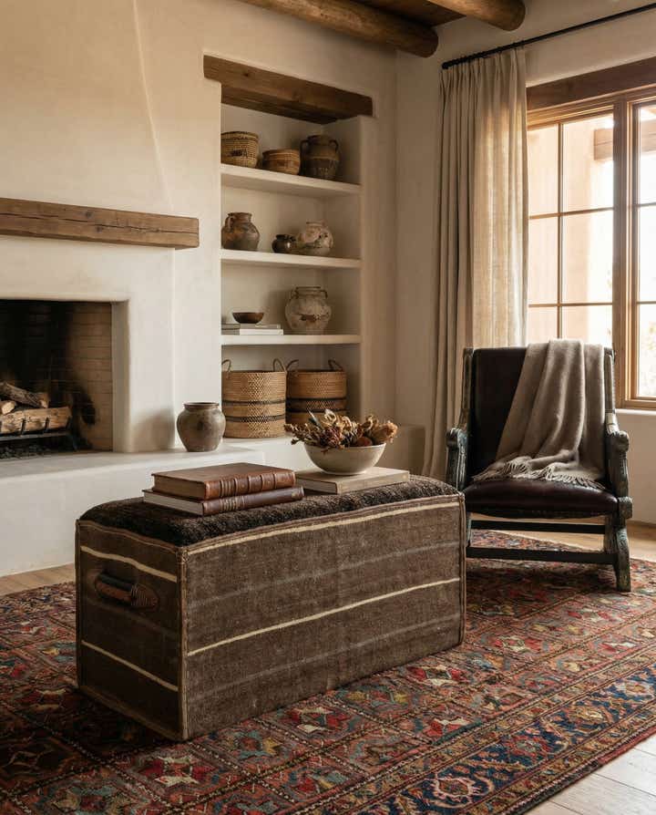 1' 6 x 3' 2 Hand Knotted Furniture Trunk