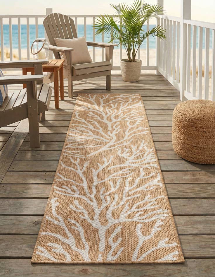 Detail image of 2' x 8'  Washable Coastal Indoor / Outdoor Runner Rug
