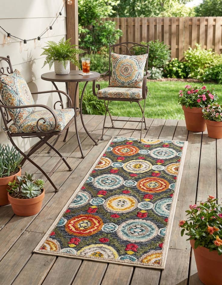 Detail image of 2' x 5' Easy-Clean Casablanca Indoor / Outdoor Runner Rug