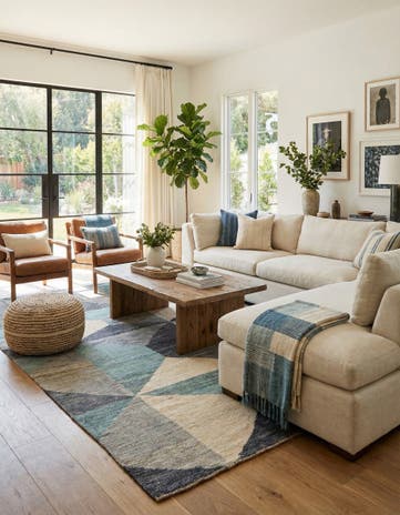 6' 4 x 10' Hand Knotted Moroccan Wool Rug