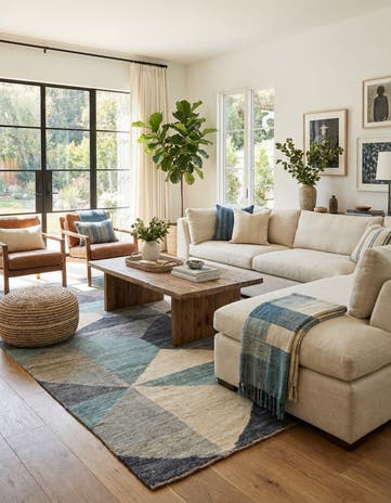6' 4 x 10' Hand Knotted Moroccan Wool Rug