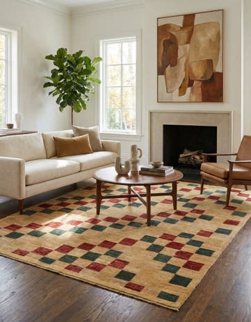5' x 6' 7 Hand Knotted Modern Ziegler Rug