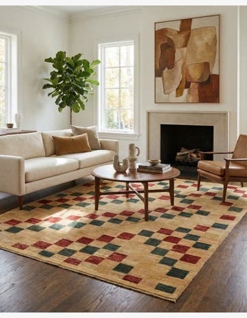 5' x 6' 7 Hand Knotted Modern Ziegler Rug