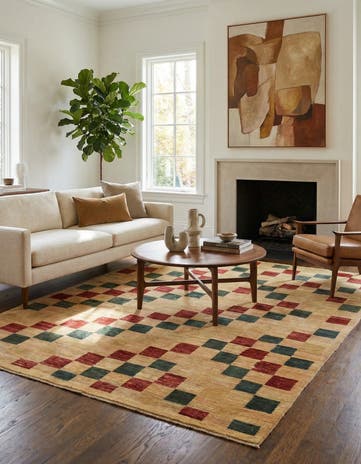 5' x 6' 7 Hand Knotted Modern Ziegler Rug