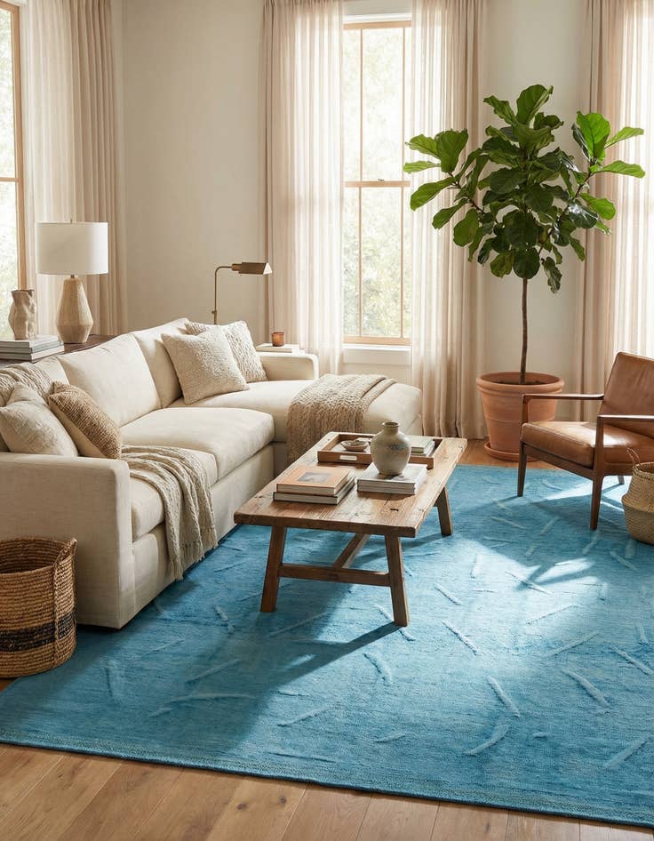 Detail image of 9' x 11' 9  Hand Knotted Moroccan Wool Rug