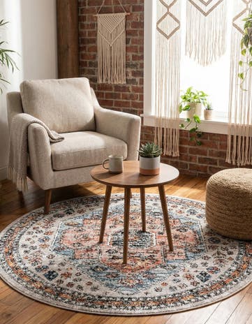 Gray Aramis Round Rug