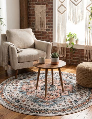 Gray Aramis Round Rug