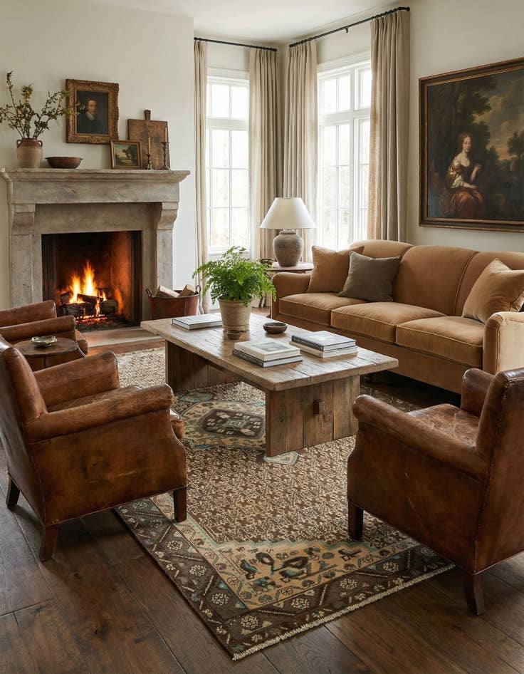 Detail image of 4' 6 x 9' 4 Vintage Wool Rug