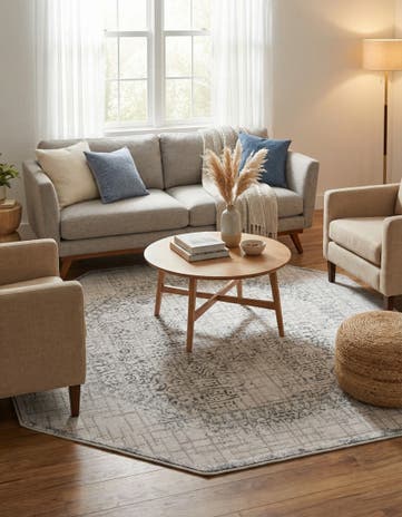 Gray Derbyshire Octagon Rug