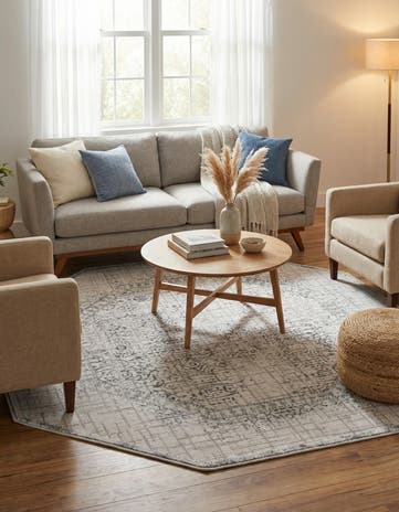 Gray Derbyshire Octagon Rug