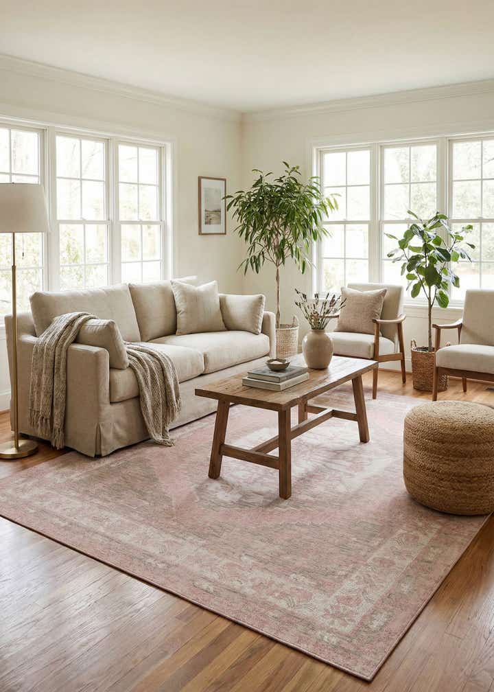 9' x 12' Easy-Clean Traditional Indoor / Outdoor Rug