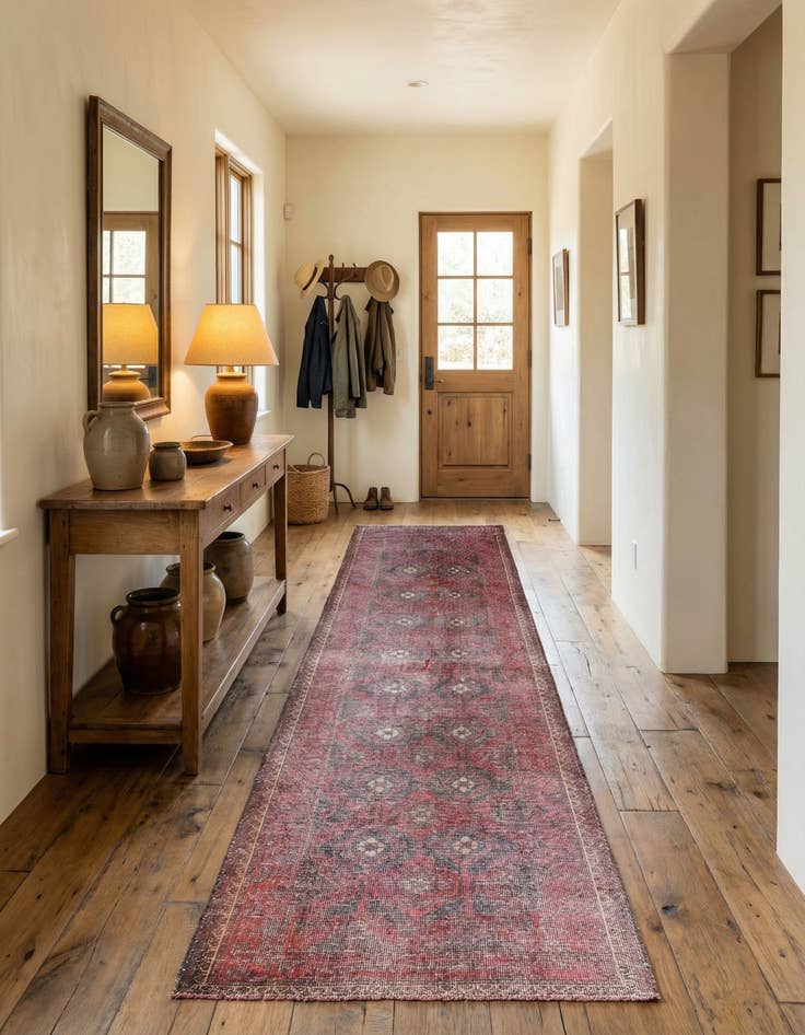 Detail image of 2' 2 x 5' 6  Hand Knotted Ultra Vintage Persian Wool Runner Rug