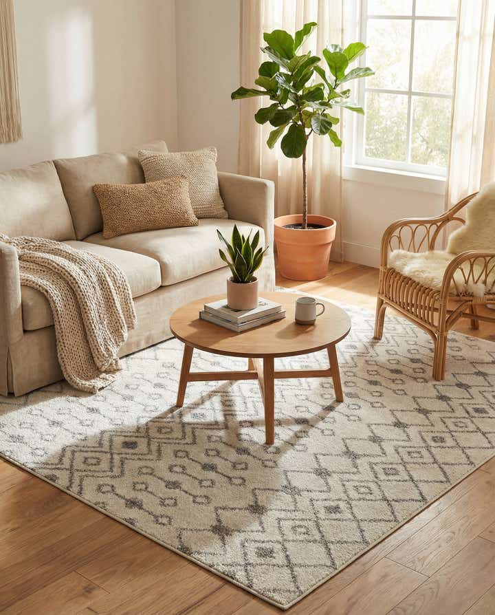 5' 3 x 5' 3 Moroccan Trellis Square Rug