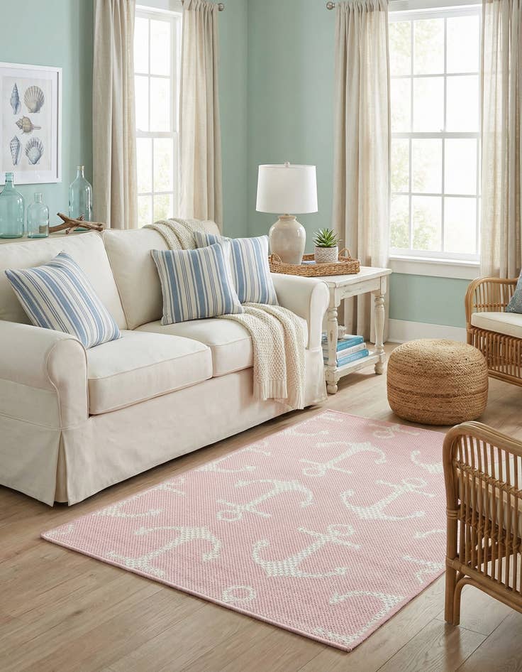 Detail image of 2' x 3'  Washable Coastal Indoor / Outdoor Rug