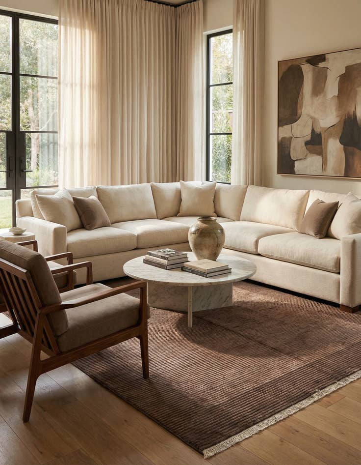 Detail image of  5' 8 x 7' 10  Hand Knotted Darya Wool Rug