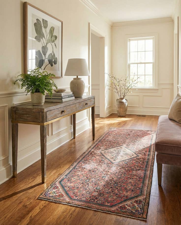 Detail image of 3' 9 x 9' Hand Knotted Ultra Vintage Persian Wool Runner Rug