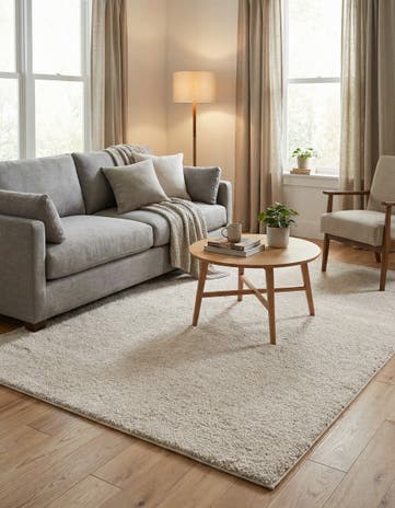 6' x 9' Soft Solid Shag Rug