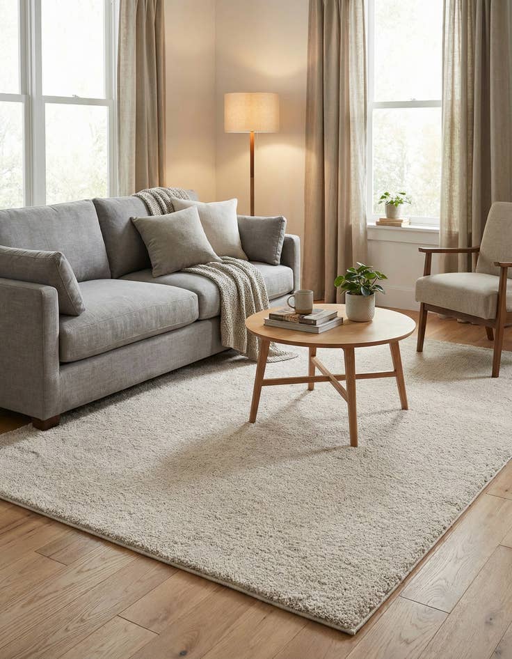 Detail image of 6' x 9' Soft Solid Shag Rug