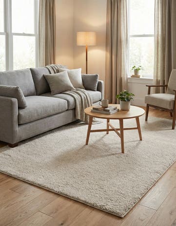 6' x 9' Soft Solid Shag Rug