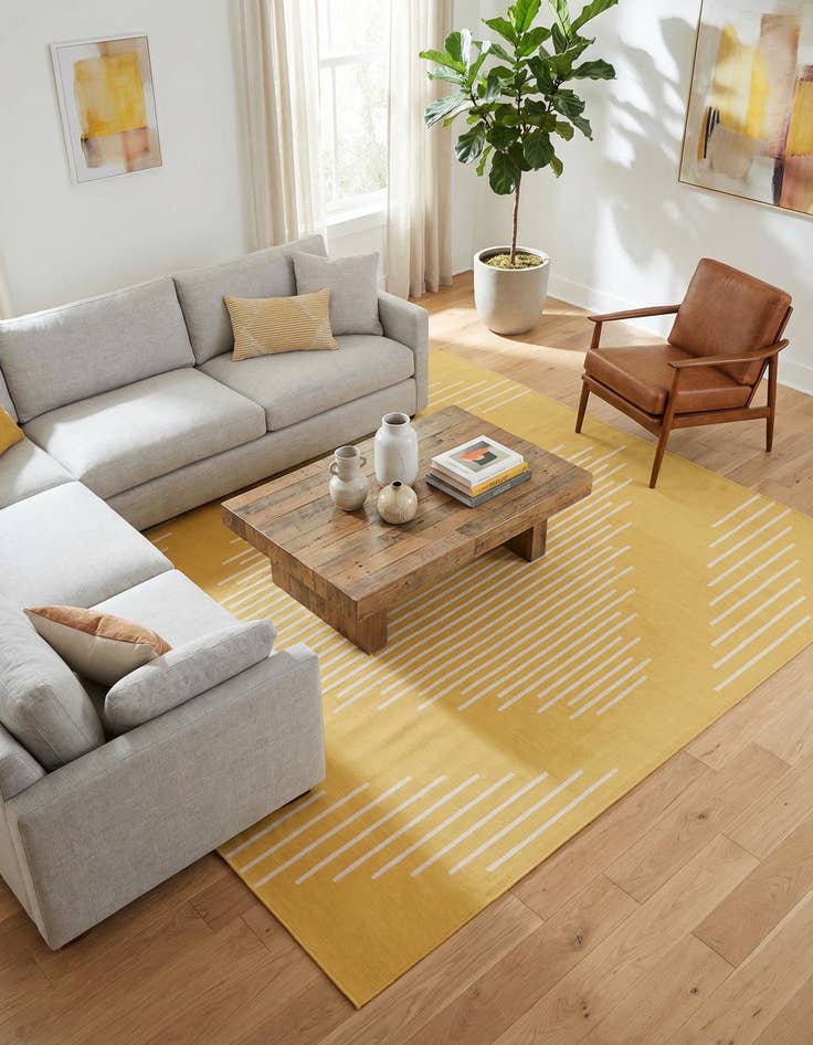 Detail image of  10' 8 x 10' 8  Washable Modern Indoor / Outdoor Square Rug