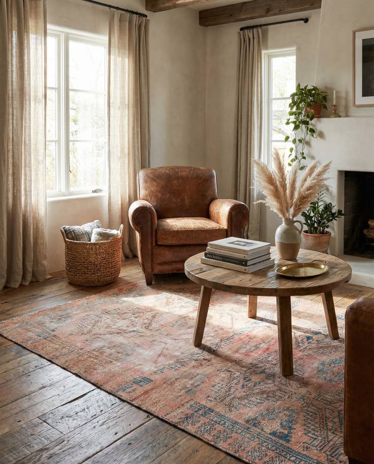 Detail image of 3' 9 x 6' 6 Hand Knotted Ultra Vintage Persian Wool Rug