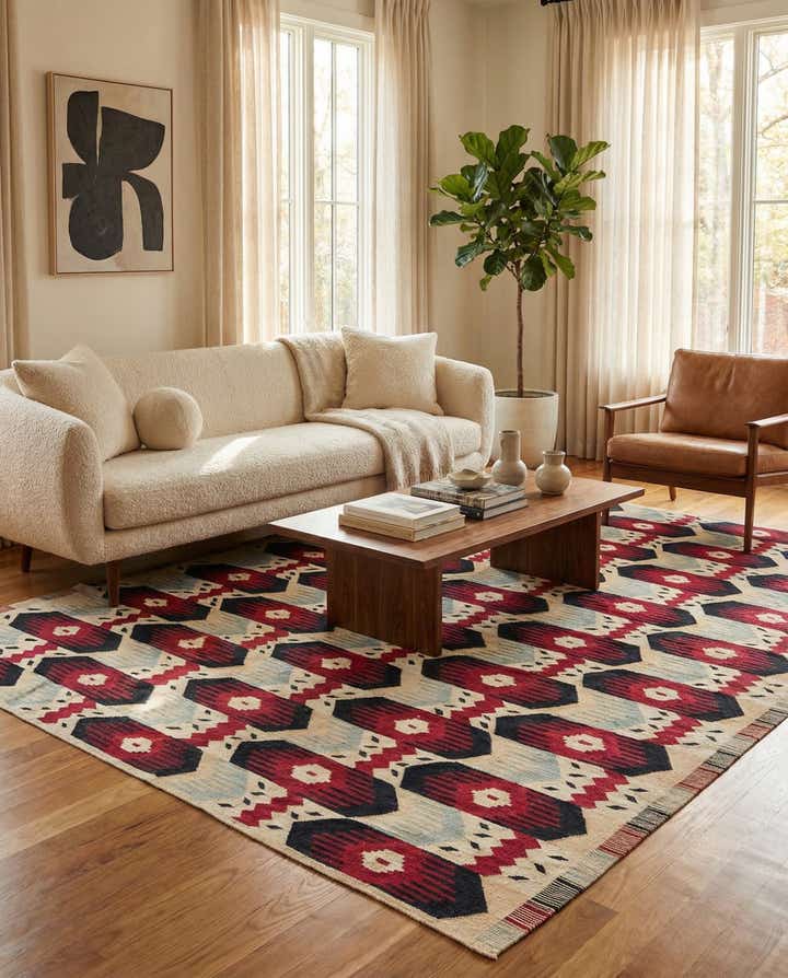 8' 9 x 11' 6 Hand Woven Kilim Modern Wool Rug