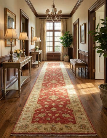 2' 8 x 16' 3 Hand Knotted Peshawar Ziegler Runner Rug
