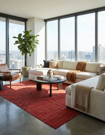 8' 4 x 8' 7 Hand Woven Kilim Modern Wool Square Rug