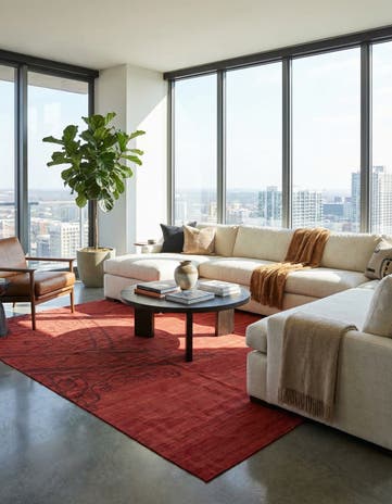 8' 4 x 8' 7 Hand Woven Kilim Modern Wool Square Rug