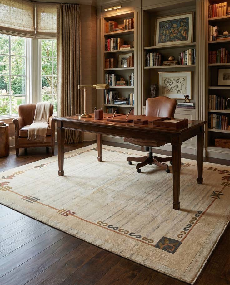 Detail image of 6' 7 x 8' 2 Hand Knotted Tibet Wool Rug