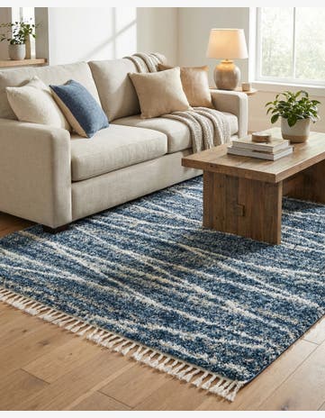 Blue Serenity Shag Rug