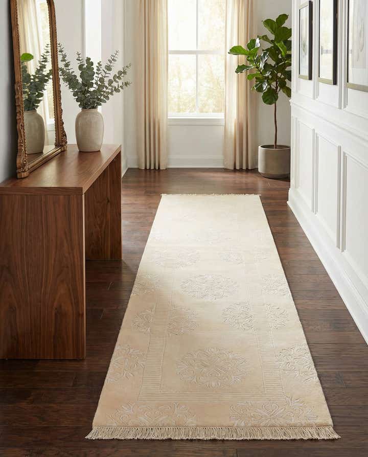 85cm x 315cm Handgeknüpft Darya Wolle Läufer Teppich