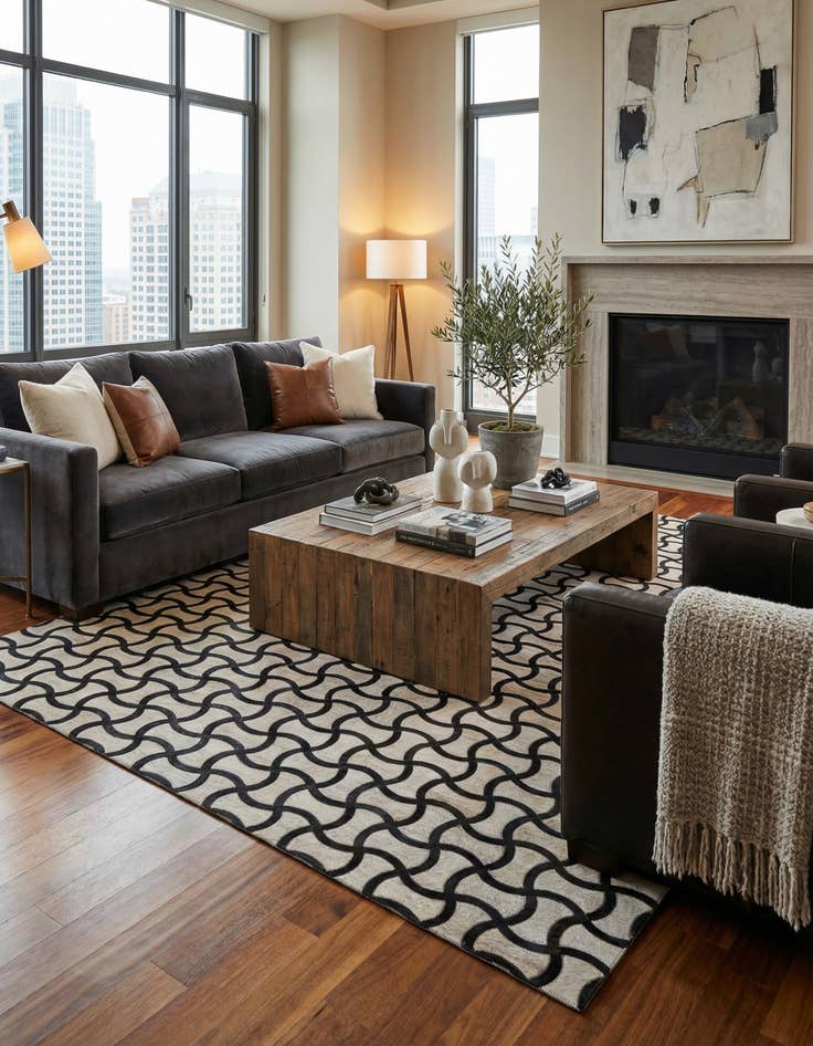 Detail image of 5' x 7' 9 Cowhide Rug