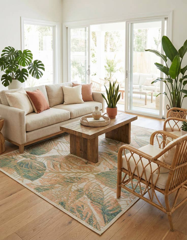 Detail image of  6' x 9'  Washable Baja Indoor / Outdoor Rug