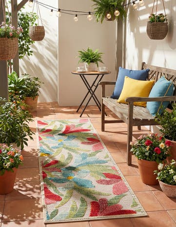 2' x 6' Easy-Clean Casablanca Indoor / Outdoor Runner Rug