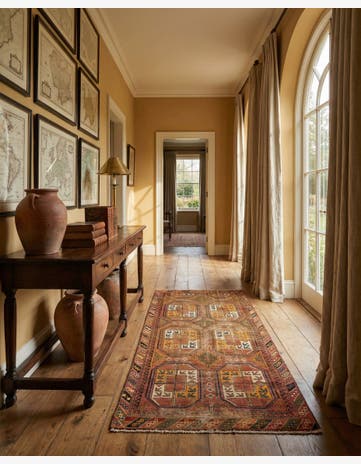 3' 6 x 6' 4 Hand Knotted Shiraz Persian Wool Runner Rug