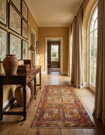 3' 6 x 6' 4 Hand Knotted Shiraz Persian Wool Runner Rug