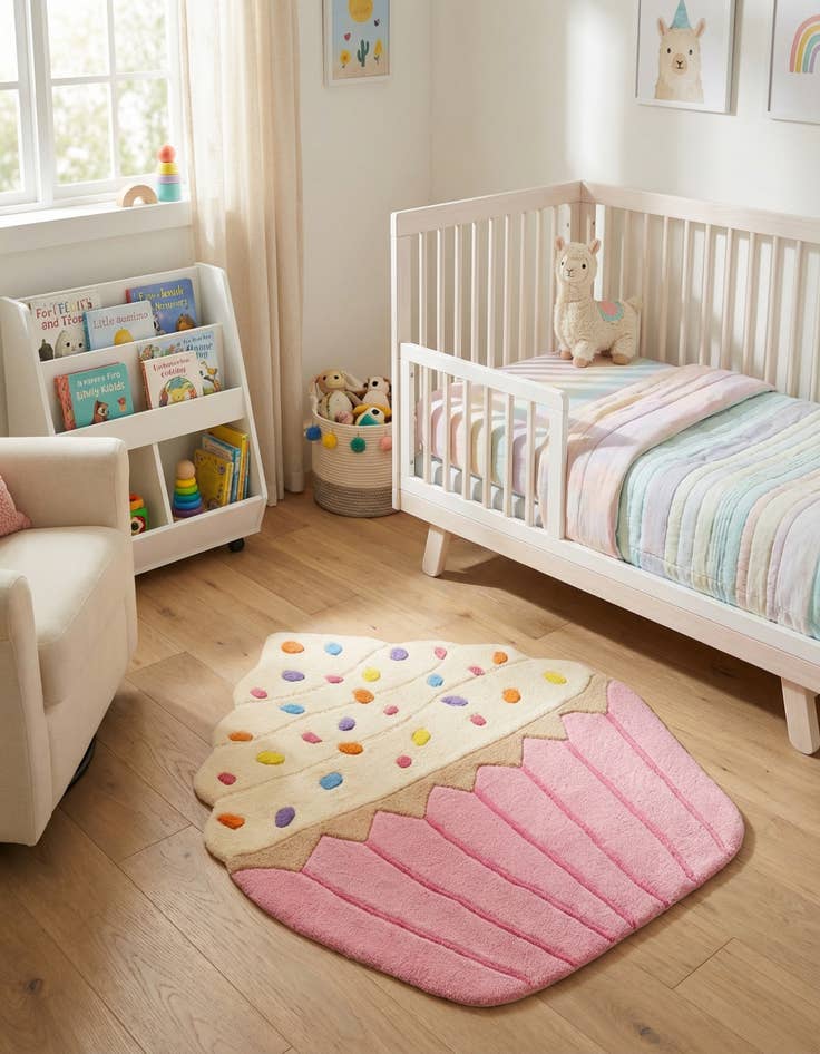 Detail image of 2' 9 x 3' 1 Happy Rugs Cupcake Wool