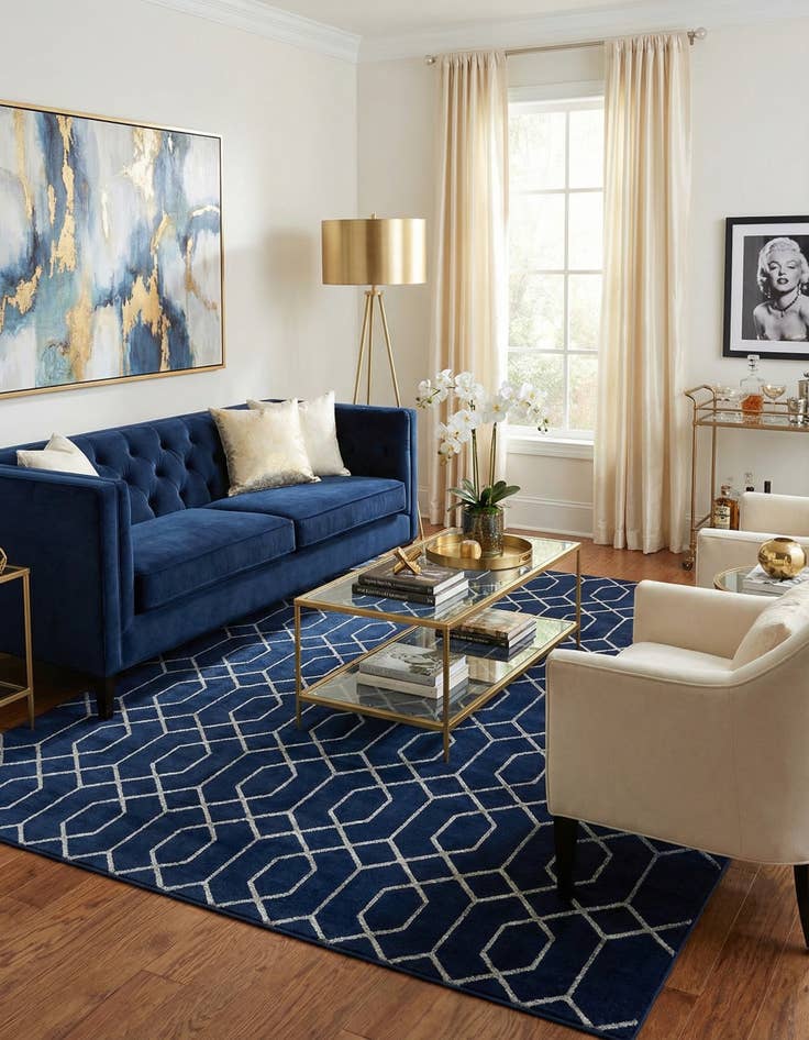 Detail image of 10' x 13'  Marilyn Monroe™ Glam Trellis Rug