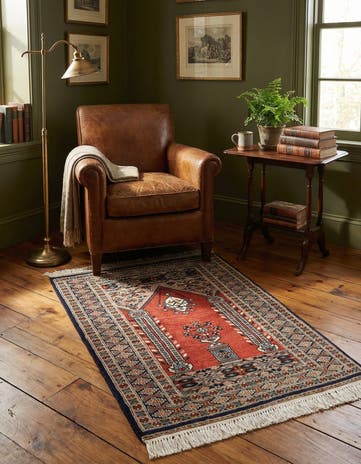 2' 8 x 4' Hand Knotted Bokhara Oriental Wool Rug