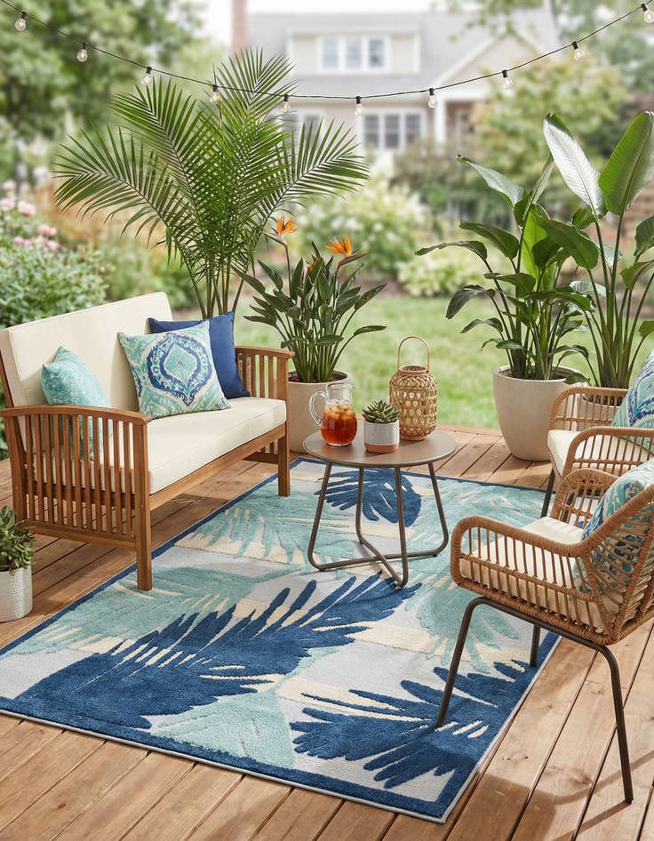 Detail image of 5' 3 x 8' Easy-Clean Aruba Indoor / Outdoor Rug