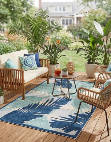 5' 3 x 8' Easy-Clean Aruba Indoor / Outdoor Rug